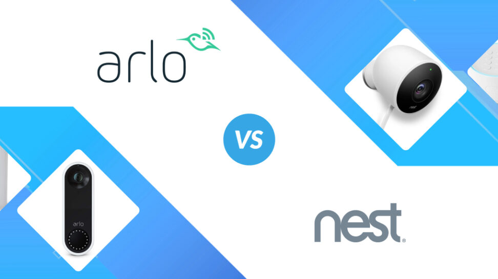 A detailed comparison of Arlo vs Nest security cameras, video doorbells and alarm systems helping you find the best entry level security system for your home!