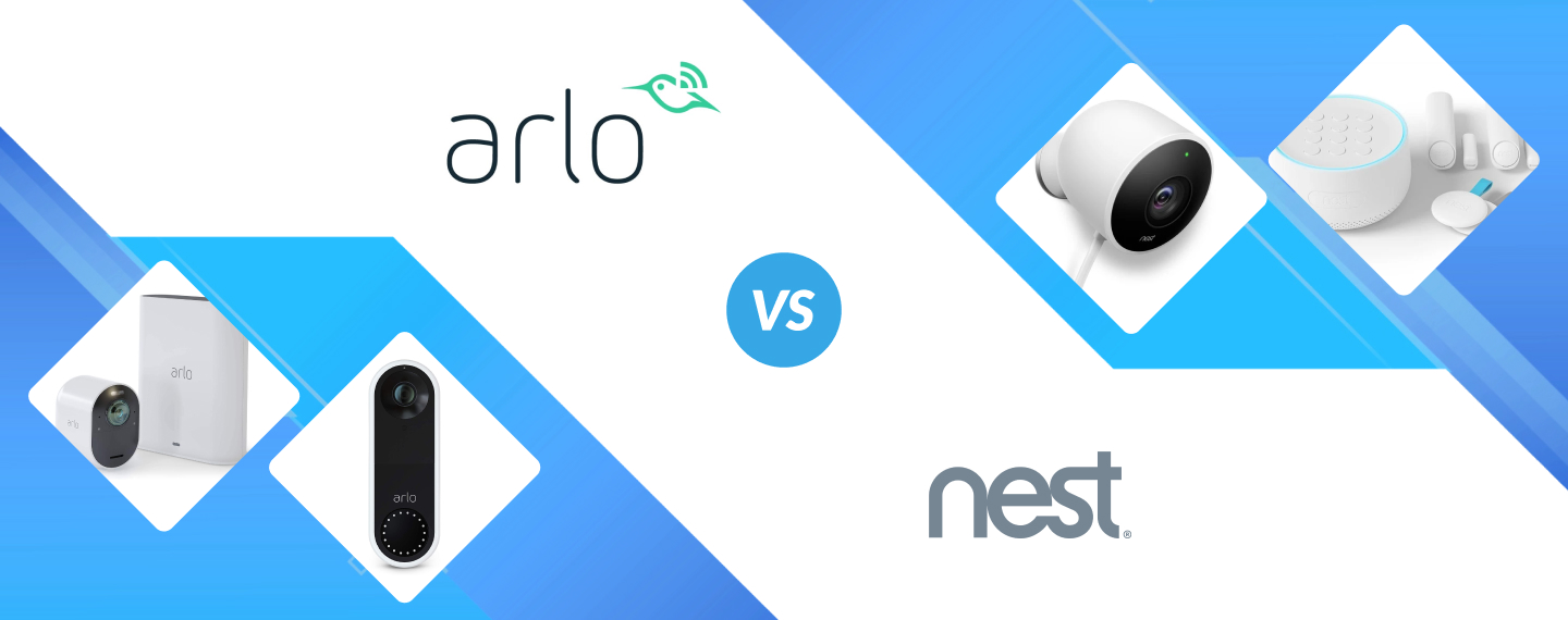 A detailed comparison of Arlo vs Nest security cameras, video doorbells and alarm systems helping you find the best entry level security system for your home!