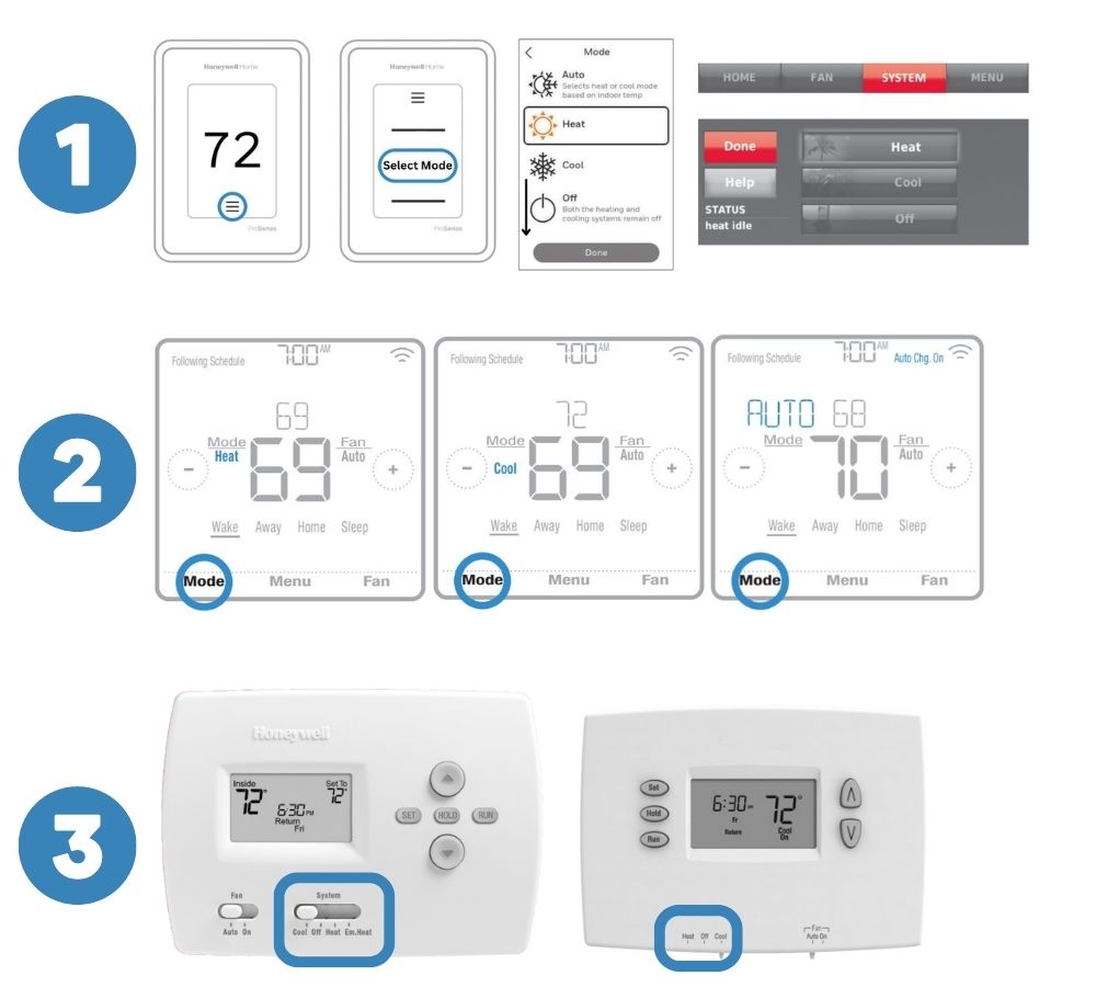 Change temperature mode all