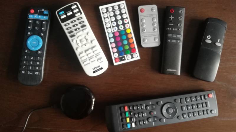 Replacing 7 remote controls with one smart remote hub!