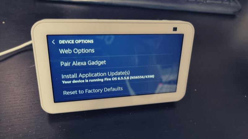 Echo Show install Software Firmware update