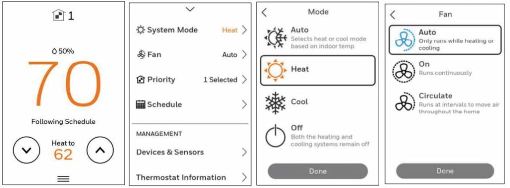 Honeywel T10 Adjust all