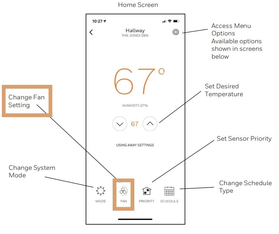 Honeywell Home App Fan Settings 1