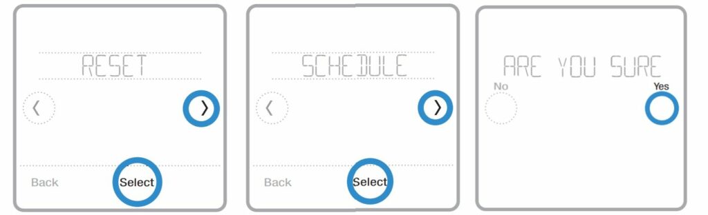 Honeywell T6 Z Wave reset schedule