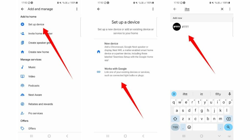 IFTTT MyQ Google
