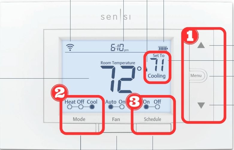 Sensi Smart thermostat hold