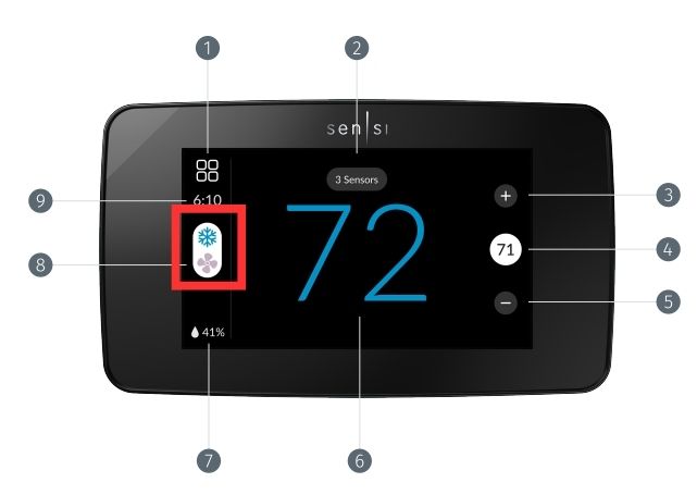 Sensi Touch 2 System Modes