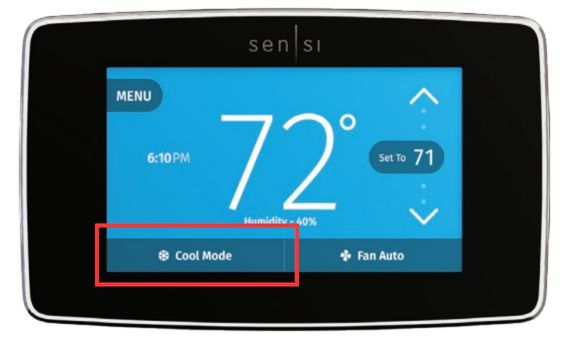 Sensi Touch Smart System Mode