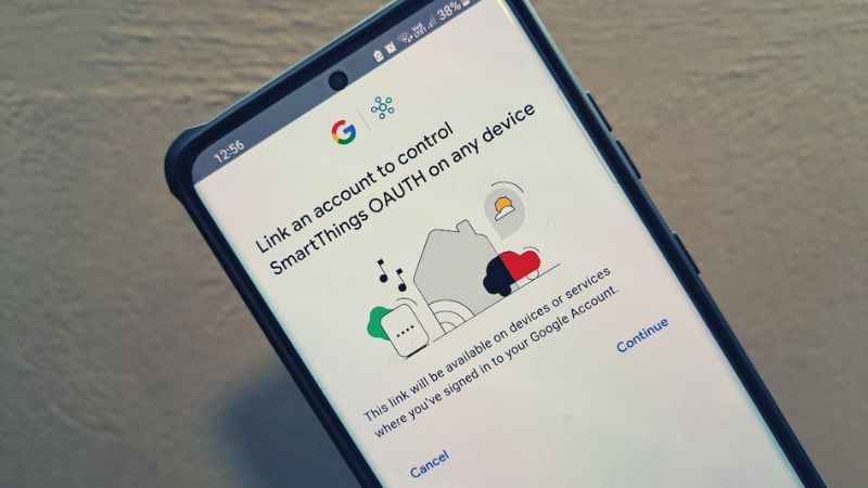 Loading page for SmartThings App
