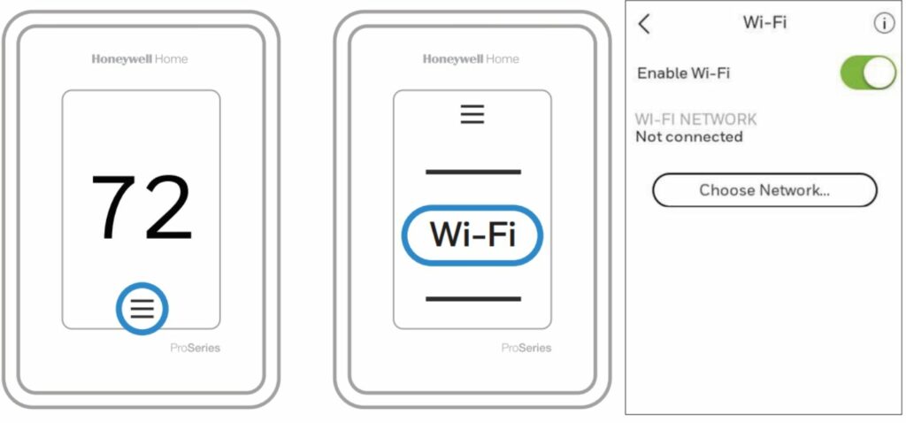 T10 enable Wi Fi settings
