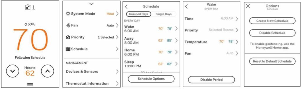 T10 Pro Schedule Settings all