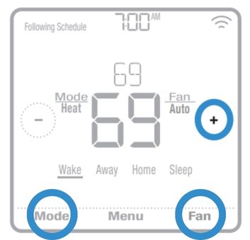 t6 pro smart settings temp and mode