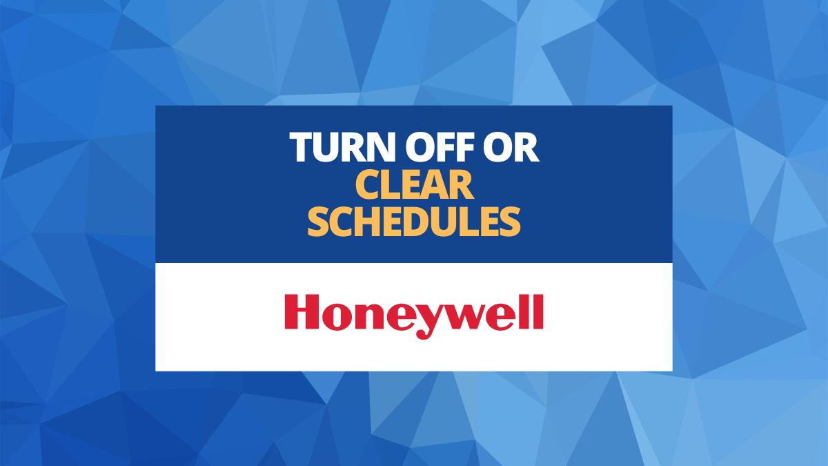 Turn off clear schedule 1 1