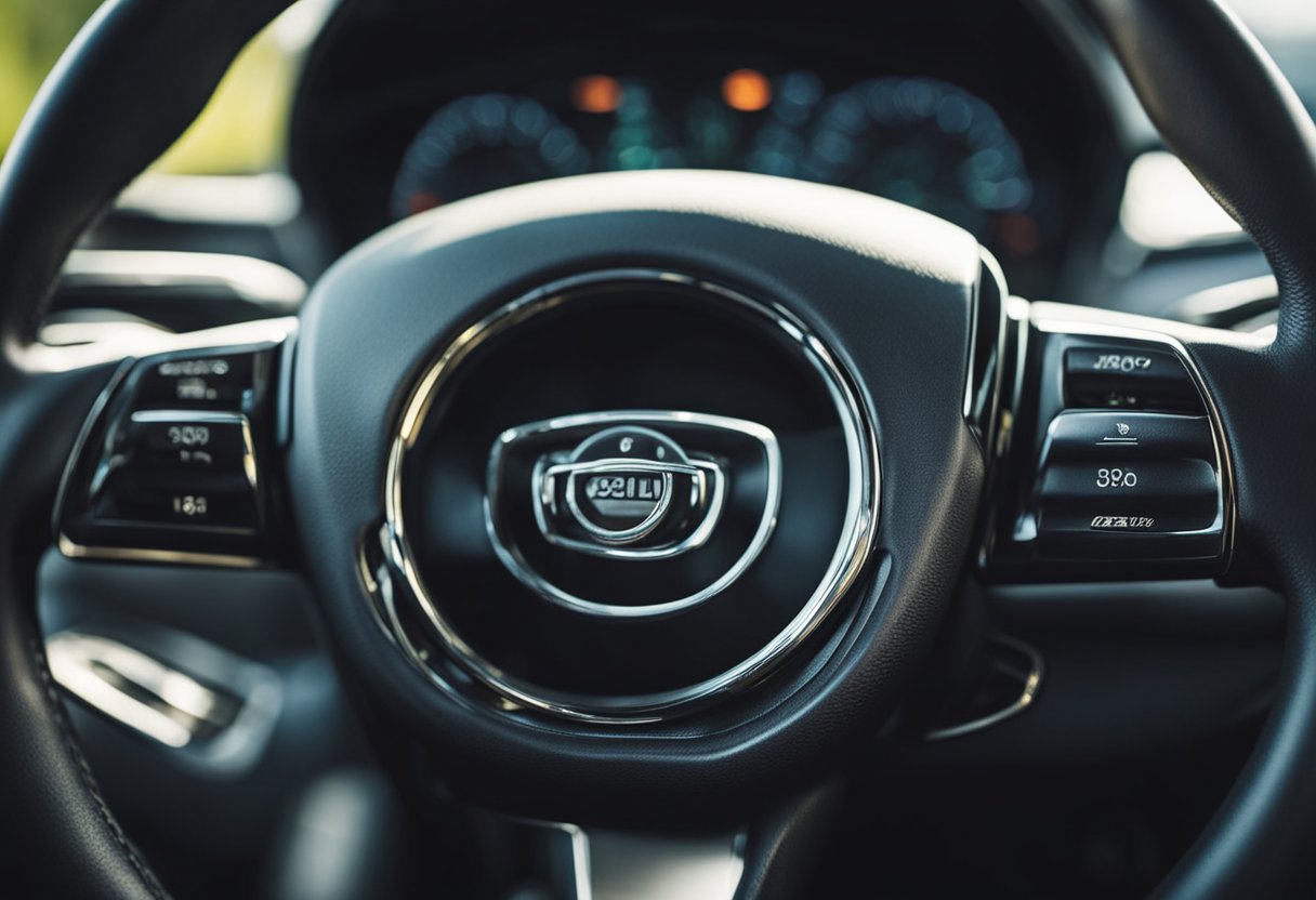 Car key stuck in ignition, steering wheel locked. Use gentle force to turn key while jiggling steering wheel. If unsuccessful, check for debris or damage in ignition