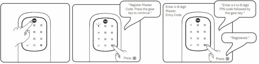Yale Assure Lock Touchscreen Master code setup