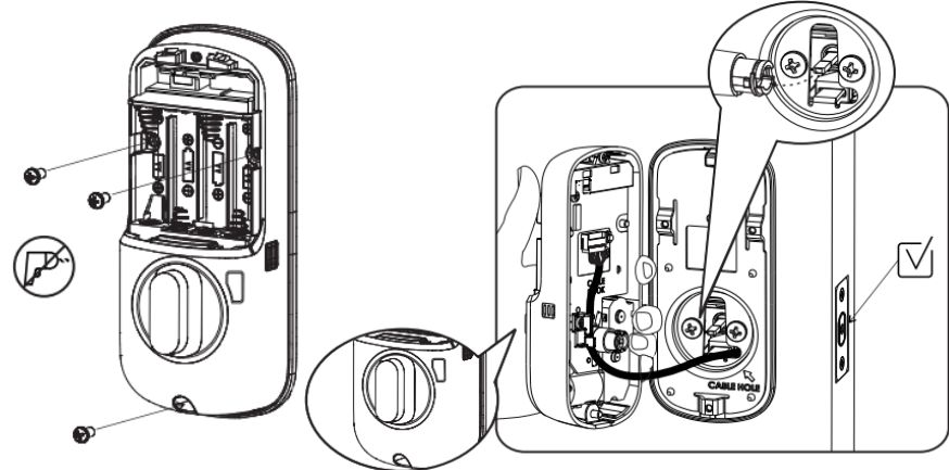 Yale Assure Lock Touchscreen Remove Inside Lock 2